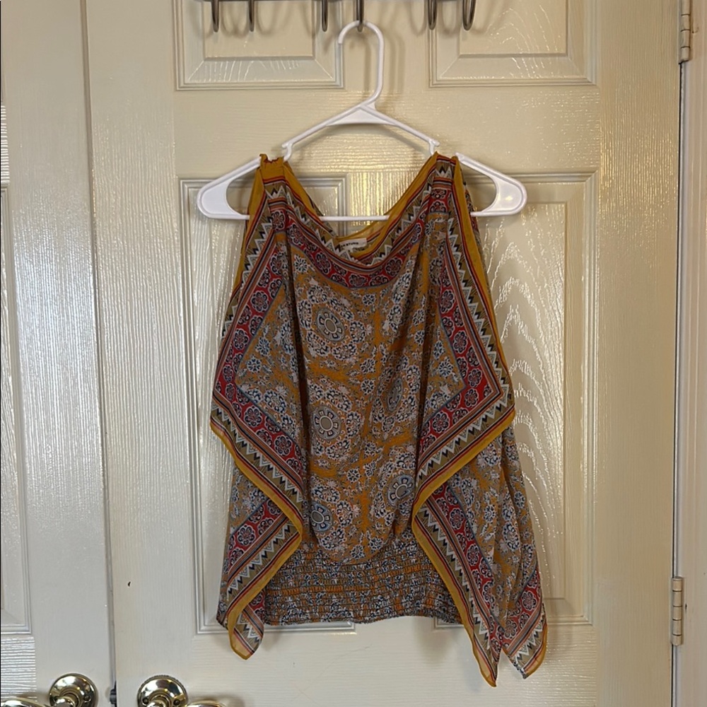 Bohemian Paisley Print Scarf Top